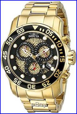 Invicta Men's 19837 Pro Diver Analog Swiss Quartz Gold Watch With One Slot Case