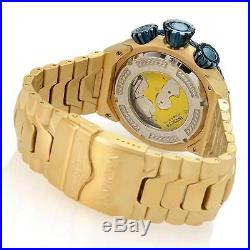 Invicta Men's 21347 Reserve Thunderbolt 52mm Gold Plated Swiss Blue Chrono Watch