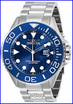 Invicta Men's 28766 Pro Diver Quartz 3 Hand Blue Dial Stainless Steel Watch