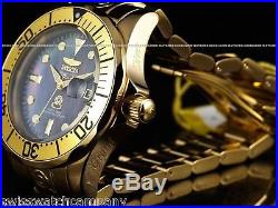 Invicta Men's 300M Grand Diver Automatic 18K Gold IP MOP Dial SS Bracel Watch