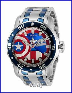 Invicta Men's 32413 Marvel Quartz 3 Hand Silver, Red, Blue Dial Watch