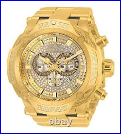 Invicta Men's 33956 SHAQ Quartz Multifunction Silver, Gold Dial Watch