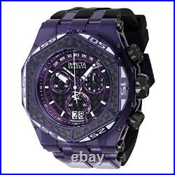Invicta Men's 38901 Carbon Hawk Quartz Chronograph Black, Purple Dial Watch