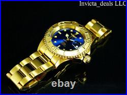 Invicta Men's 40mm Pro Diver AUTOMATIC NH35A BLUE Dial 18K Gold Plated SS Watch
