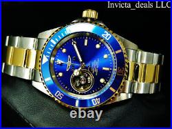 Invicta Men's 40mm Pro Diver AUTOMATIC NH38A OPEN HEART Blue Dial 2Tone SS Watch