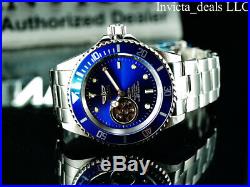 Invicta Men's 40mm Pro Diver AUTOMATIC NH38A OPEN HEART Blue Dial Silver Watch