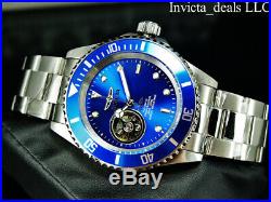 Invicta Men's 40mm Pro Diver AUTOMATIC NH38A OPEN HEART Blue Dial Silver Watch