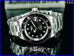 Invicta Men's 40mm Pro Diver SUBMARINER AUTOMATIC NH35A Black Dial Silver Watch