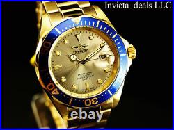 Invicta Men's 40mm Pro Diver SUBMARINER Champagne Dial Gold Tone SS 200m Watch