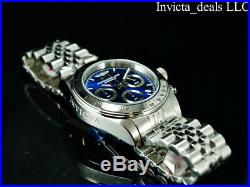 Invicta Men's 40mm SPEEDWAY DRAGSTER Chrono Blue Dial Silver Tone SS 200M Watch