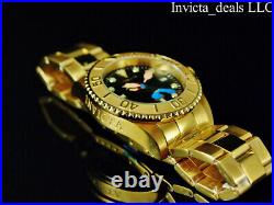 Invicta Men's 43mm Pro Diver POPEYE AUTOMATIC Black Dial Ltd Ed Gold Tone Watch