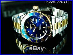 Invicta Men's 43mm Pro Diver SUBMARINER Blue Dial Gold Two Tone 200m SS Watch