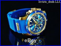 Invicta Men's 45mm I Force Quartz Chronograph Sapphire Blue Gold Tone SS Watch