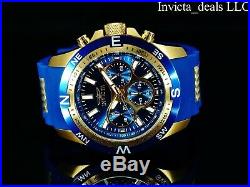 Invicta Men's 45mm I Force Quartz Chronograph Sapphire Blue Gold Tone SS Watch