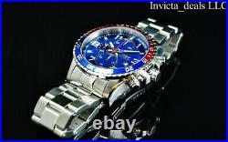 Invicta Men's 45mm PILOT Specialty Chronograph BLUE DIAL Red & Blue Bezel Watch