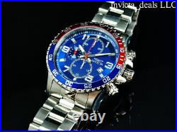 Invicta Men's 45mm PILOT Specialty Chronograph BLUE DIAL Red & Blue Bezel Watch