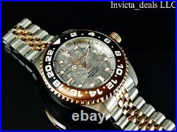 Invicta Men's 45mm Pro Diver AUTOMATIC NH35A METEORITE DIAL Silver/Rose SS Watch