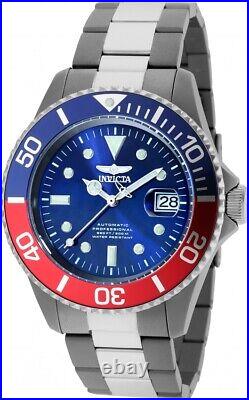 Invicta Men's 45mm Pro Diver Automatic TITANIUM Blue Dial Pepsi Bezel 200m Watch