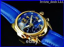 Invicta Men's 46mm Grand LUPAH OVAL Chronograph SAPPHIRE BLUE Gold Tone SS Watch