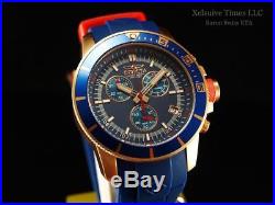 Invicta Men's 46mm Ocean Baron Pro Diver Chronograph Rose Tone Blue Dial Watch