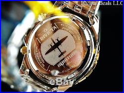 Invicta Men's 47mm Aviator Maverick Chronograph Blue Dial Two Tone GP SS Watch