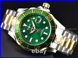Invicta Men's 47mm GRAND DIVER Automatic GREEN DIAL Gold Two Tone SS 300m Watch