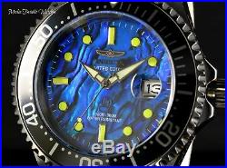 Invicta Men's 47mm Grand Diver Automatic Abalone Dial All Black Bracelet Watch