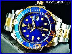 Invicta Men's 47mm Grand Diver Automatic Blue Dial Gold Plated Two Tone SS Watch