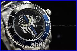 Invicta Men's 47mm Grand Diver Batman Auto Skull Black Dial Silver Tone SS Watch