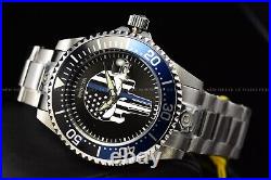 Invicta Men's 47mm Grand Diver Batman Auto Skull Black Dial Silver Tone SS Watch