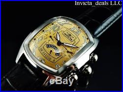 Invicta Men's 47mm Lupah Dragon Chronograph Special Ed Yellow Dial Leather Watch