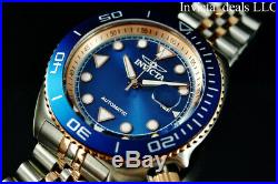 Invicta Men's 47mm Pro Diver SEA WOLF AUTOMATIC Blue Dial Rose Two Tone SS Watch