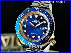 Invicta Men's 47mm Pro Diver SEA WOLF AUTOMATIC Blue Dial Rose Two Tone SS Watch