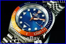 Invicta Men's 47mm Pro Diver SEA WOLF AUTOMATIC Blue & Orange Tone Silver Watch