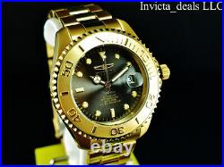 Invicta Men's 47mm Pro Diver SUBMARINER AUTOMATIC Charcoal Dial Gold Tone Watch