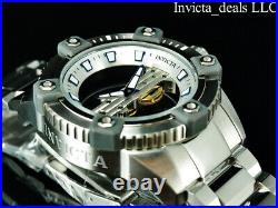 Invicta Men's 48mm ARSENAL GHOST BRIDGE Mechanical SILVER Tone Limited Ed Watch