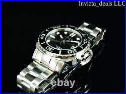 Invicta Men's 48mm Grand Pro Diver AUTOMATIC 24J BLACK DIAL Silver Tone SS Watch