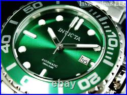 Invicta Men's 48mm Grand Pro Diver AUTOMATIC 24J GREEN DIAL Silver Tone SS Watch