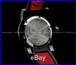 Invicta Men's 48mm Japanese S1 Rally Ninja Red n Black Textured Dial Strap Watch