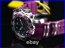 Invicta Men's 48mm PRO DIVER SCUBA Chronograph Black MOP Dial Purple Tone Watch