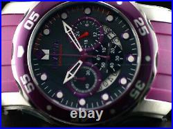 Invicta Men's 48mm PRO DIVER SCUBA Chronograph Black MOP Dial Purple Tone Watch