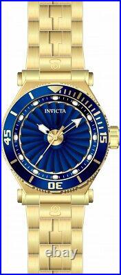 Invicta Men's 48mm Pro Diver Gold Blue Dial Automatic Gold Bracelet SS Watch