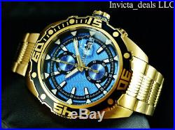 Invicta Men's 48mm Pro Diver Ocean Abyss Chronograph Blue Dial 18K GP SS Watch