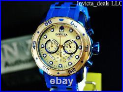 Invicta Men's 48mm Pro Diver SCUBA Chronograph BLUE LABEL Ivory Dial SS Watch