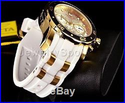 Invicta Men's 48mm Pro Diver Scuba Swiss Chronograph White Strap Watch 20292