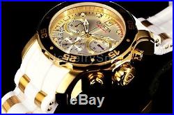 Invicta Men's 48mm Pro Diver Scuba Swiss Chronograph White Strap Watch 20292