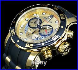 Invicta Men's 48mm Pro Diver Swiss Chronograph Champagne Dial SS Watch-17566