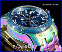Invicta Men's 48mm ProDiver Scuba BLUE Carbon Dial 1.0 Iridescent Quartz Watch