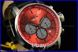 Invicta Men's 48mm S1 Rally Black Strap with Ferrari Red Dial Chrono SS Watch