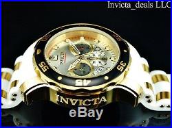 Invicta Men's 48mm Scuba Pro Diver Chronograph Silver Dial Gold Tone SS Watch